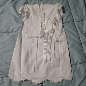 Stephan Christening Set (5pc) Dress Girls 3-6‎ Months NWT